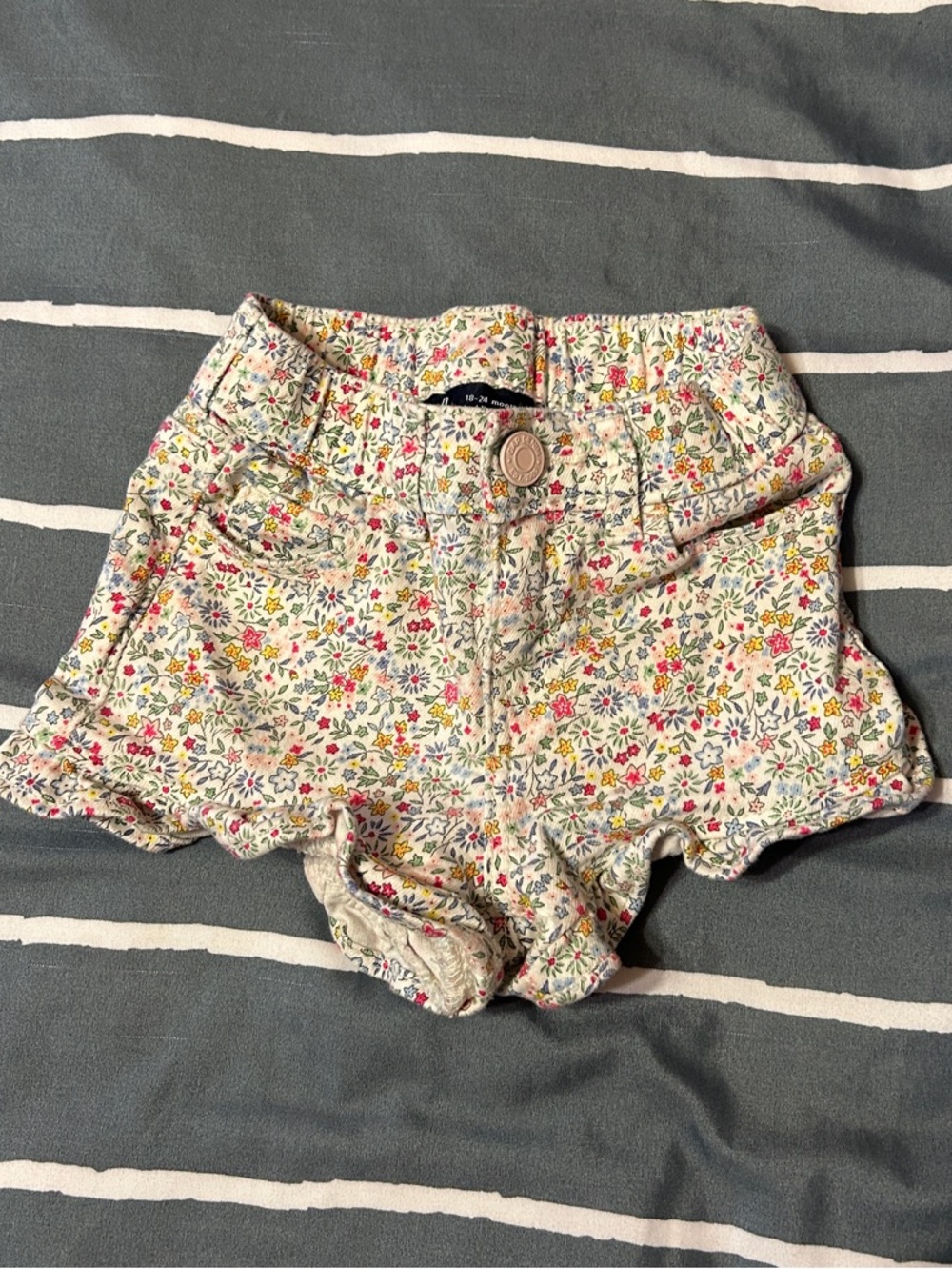 GAP Denim Toddler Floral Shorts - Pink, Yellow, Blue, Green
